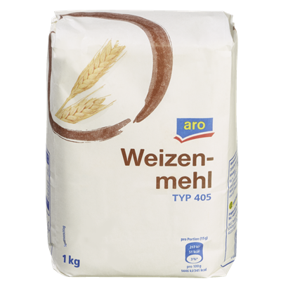 Weizenmehl, Typ 405, 1 x 1 Kg Beutel