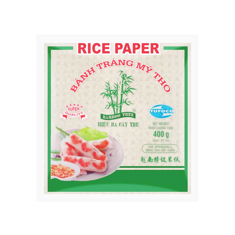 Bamboo Tree - Reispapier, Viereckig, Blatt, 22 cm - 1 x 400 g Pack