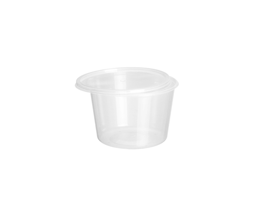 Saucen Becher + Deckel, Transparent, 1 Karton à 500 Stück à 100 ml