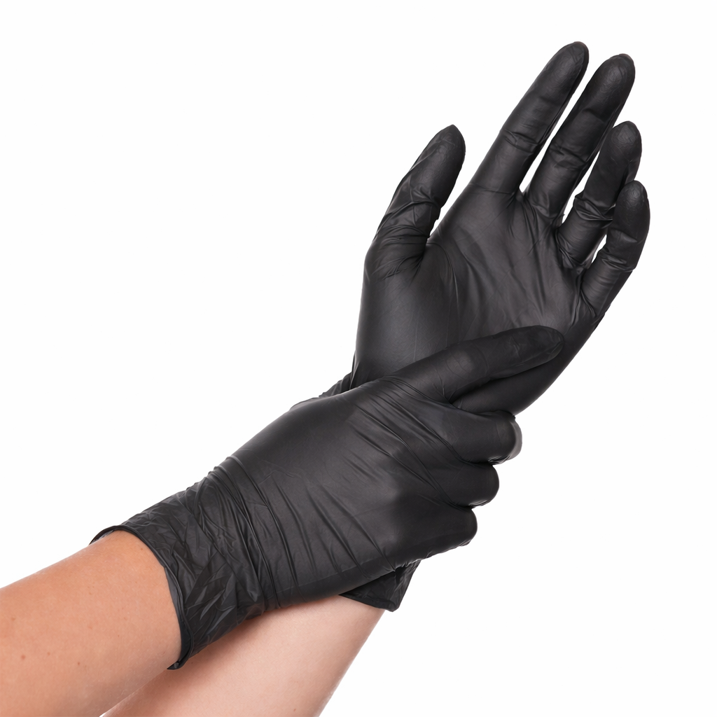 TPE Einmal-Handschuhe, Farbe: Schwarz, Größe: XL, 1 Karton à 10 x 200 Stück
