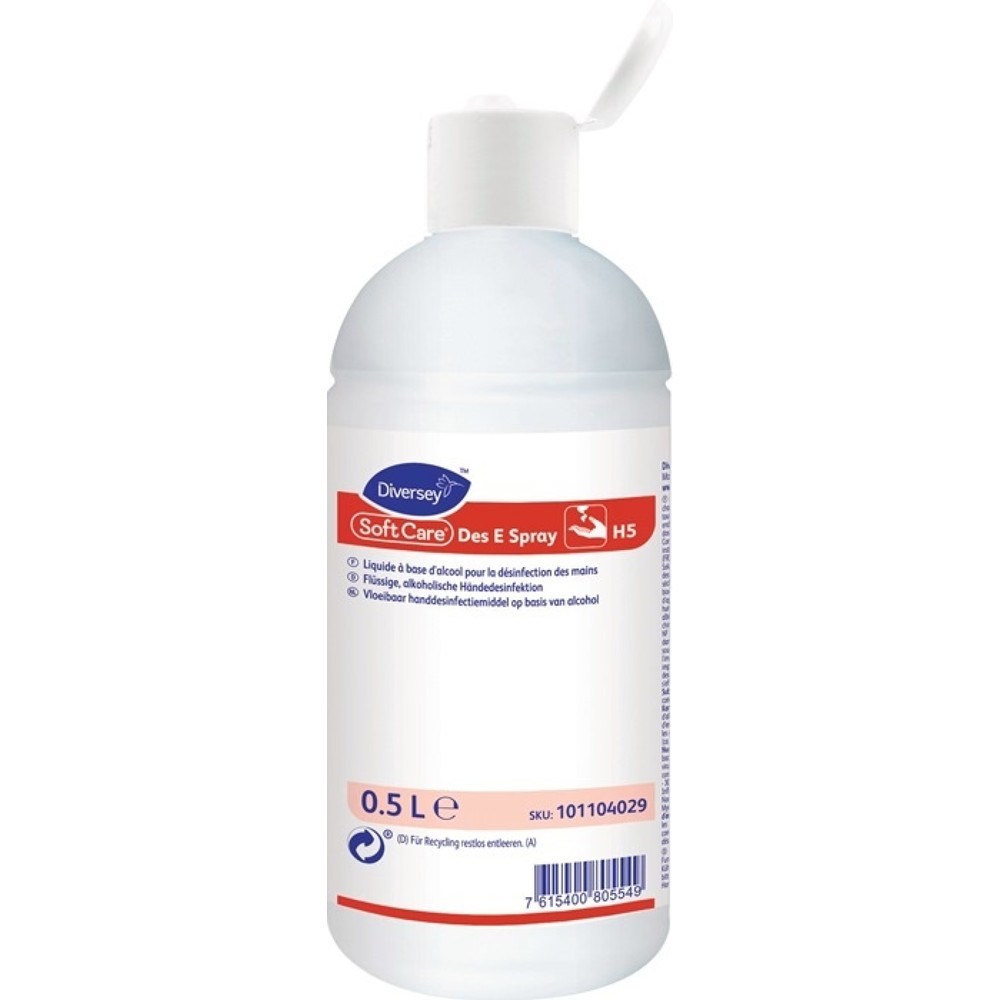 Diversey - Soft Care Spray, Handdesinfektion, 1 x 0,5 Liter Flasche (EW)