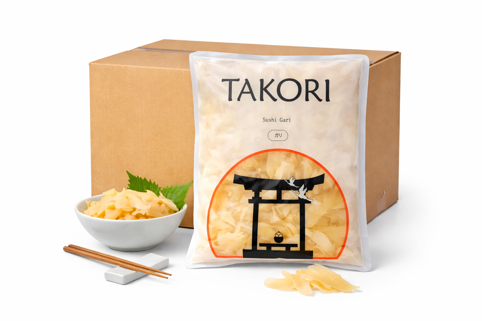 Takori - Ingwer Gari, Weiß, 1 Karton à 10 x 1 kg Pack