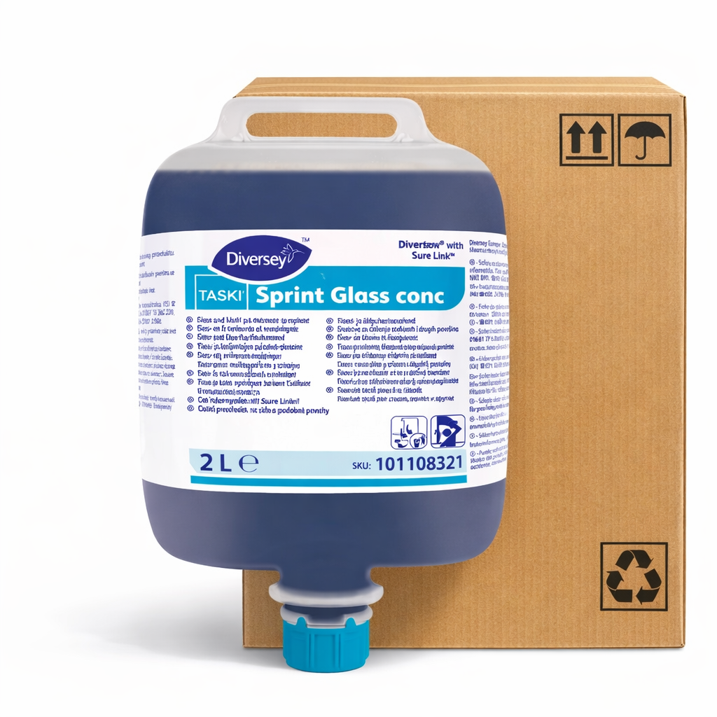 Diversey - TASKI Sprint Glass conc DvF, 1 Karton à 3 x 2 Liter