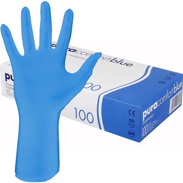 Nitril-Hygienehandschuhe, Farbe: blau, Größe: S, 1 Karton à 10 x 100 Stück