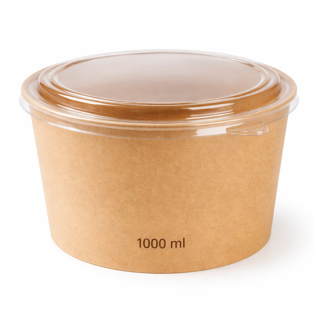 Poke Bowl 1000 ml, Boden + Deckel, 1 Karton à 300 Stück