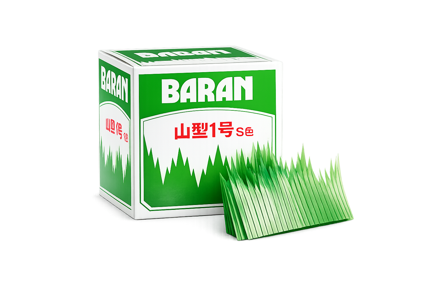 Sushi-Dekoration, Baran Bergform Grüne Blätter, Größe M, 1 Karton à 1000 Stück